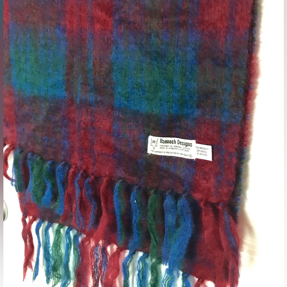 Scottish Mohair Blanket Shawl Scarf Wrap